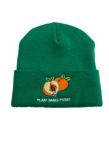 PLANT BASE PUSSY WINTER SKULLY HAT FORREST GREEN