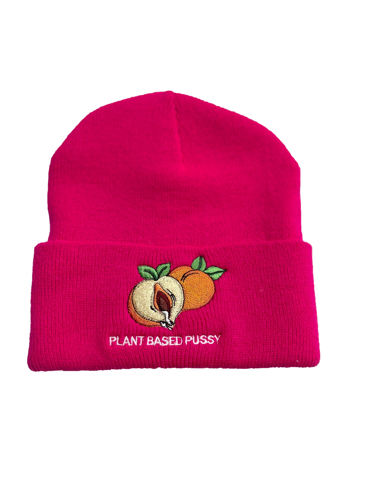 PLANT PASE PUSSY WINTER SKULLY HAT HOT PINK