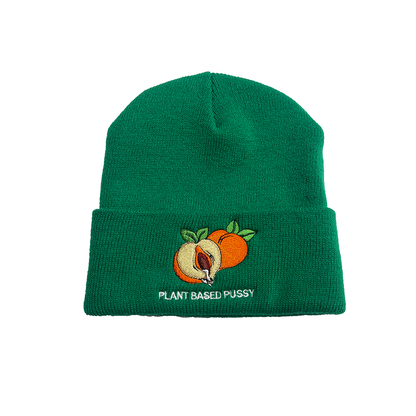 PLANT BASE PUSSY WINTER SKULLY HAT FORREST GREEN